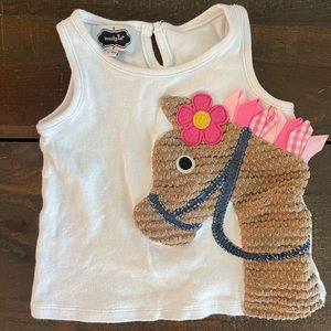 Mud pie horse tank top 12-18 mo